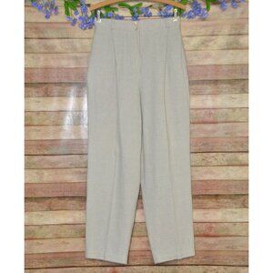 Martinique Ladies Sz 10 Vintage Linen Blend Slacks Dress Pants Neutral Heritage